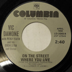 Vic Damone On The Street Where You Live / Gigi USED VINYL 7INCH 45 RPM REISSUE