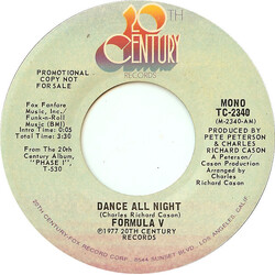 Formula V Dance All Night USED VINYL 7INCH 45 RPM SINGLE PROMO STEREO MONO