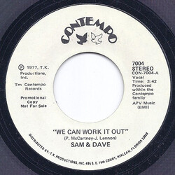 Sam & Dave We Can Work It Out USED VINYL 7INCH 45 RPM PROMO STYRENE