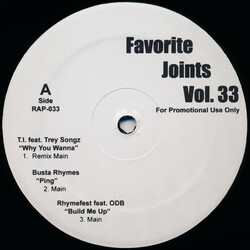 Various Favorite Joints Vol. 33 USED VINYL 12INCH PROMO