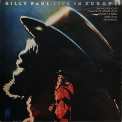 Billy Paul Live In Europe Vinyl LP USED