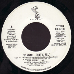 Bill Wray Pinball, That's All USED VINYL 7INCH 45 RPM SINGLE PROMO
