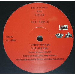 Bullet Proof (5) Hot Topic USED VINYL 12INCH 33 S RPM SINGLE PROMO