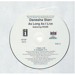 Danesha Starr / Rome (3) As Long As I Live Vinyl USED