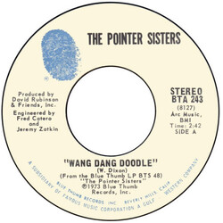 Pointer Sisters Wang Dang Doodle / Cloudburst USED VINYL 7INCH 45 RPM SINGLE STEREO
