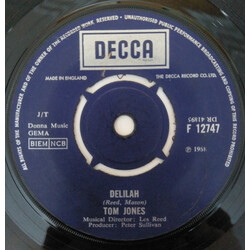 Tom Jones Delilah USED VINYL 7INCH 45 RPM SINGLE