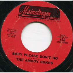 The Amboy Dukes Baby Please Don't Go / Psalms Of Aftermath USED VINYL 7INCH 45 RPM SINGLE STYRENE