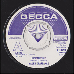 Maurice Larcange Indifference USED VINYL 7INCH 45 RPM