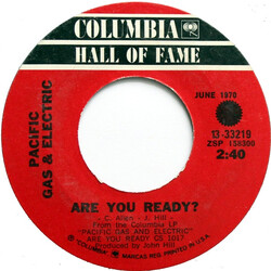 Pacific Gas & Electric Are You Ready? / Thank God For You Baby USED VINYL 7INCH 45 RPM SINGLE