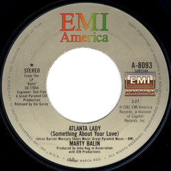 Marty Balin Atlanta Lady (Something About Your Love) USED VINYL 7INCH 45 RPM SINGLE