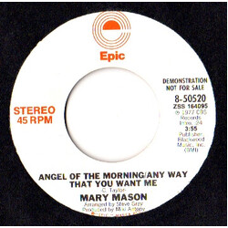 Mary Mason Angel Of The Morning / Any Way That You Want Me USED VINYL 7INCH SINGLE PROMO