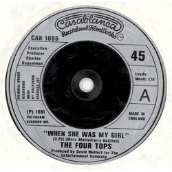 Four Tops When She Was My Girl USED VINYL 7INCH 45 RPM SINGLE
