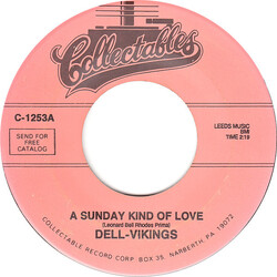 The Dell-Vikings A Sunday Kind Of Love / Over The Rainbow USED VINYL 7INCH 45 RPM SINGLE REISSUE