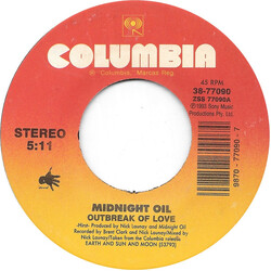 Midnight Oil Outbreak Of Love USED VINYL 7INCH 45 RPM SINGLE STEREO