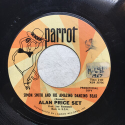 The Alan Price Set Simon Smith And The Amazing Dancing Bear / Tickle Me USED VINYL 7INCH 45 RPM PROMO