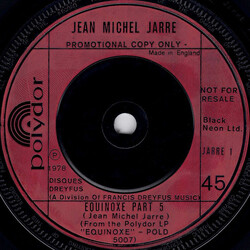 Jean-Michel Jarre Equinoxe Part 5 USED VINYL 7INCH 45 RPM SINGLE SIDED SINGLE ETCHED PROMO