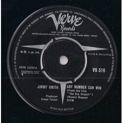 Jimmy Smith Theme From "Any Number Can Win" USED VINYL 7INCH 45 RPM SINGLE