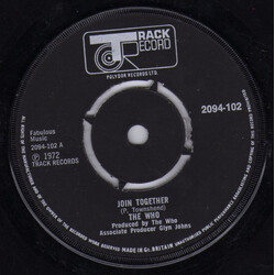The Who Join Together USED VINYL 7INCH 45 RPM SINGLE