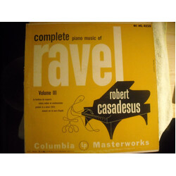 Robert Casadesus Complete Piano Music Of Ravel Volume III Vinyl LP USED