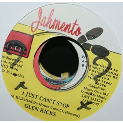 Glen Ricks I Just Can't Stop Vinyl 7" USED