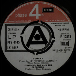 Edmundo Ros & His Orchestra Cumana USED VINYL 7INCH SINGLE PROMO