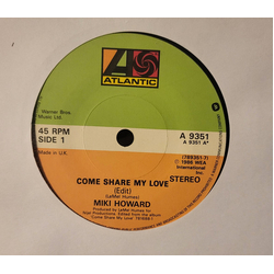 Miki Howard Come Share My Love USED VINYL 7INCH SINGLE