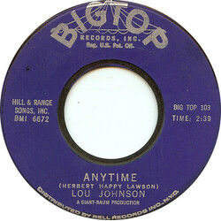 Lou Johnson Anytime USED VINYL 7INCH 45 RPM