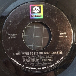 Frankie Laine I Don't Want To Set The World On Fire / I Found You USED VINYL 7INCH 45 RPM