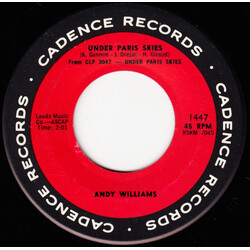 Andy Williams Under Paris Skies USED VINYL 7INCH SINGLE