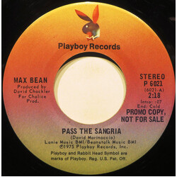 Max Bean Pass The Sangria USED VINYL 7INCH 45 RPM PROMO STEREO MONO