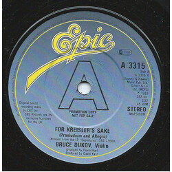 Bruce Dukov For Kreisler's Sake USED VINYL 7INCH 45 RPM SINGLE PROMO