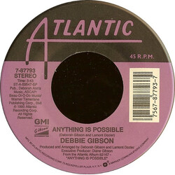 Debbie Gibson Anything Is Possible USED VINYL 7INCH SINGLE 45 RPM