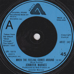 Jennifer Warnes When The Feeling Comes Around USED VINYL 7INCH 45 RPM SINGLE