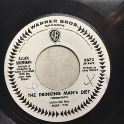 Allan Sherman The Drinking Man's Diet / The Laarge Daark Aardvark Song Vinyl 7" USED