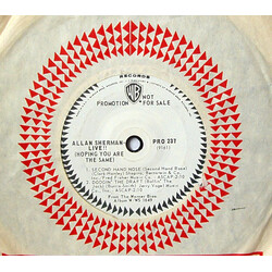 Allan Sherman Live!! (Hoping You Are The Same) Vinyl 7" USED