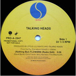 Talking Heads (Nothing But) Flowers USED VINYL 12INCH 33 S RPM PROMO SINGLE