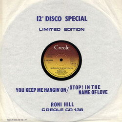 Roni Hill You Keep Me Hanging On / Stop! In The Name Of Love Vinyl 12" USED