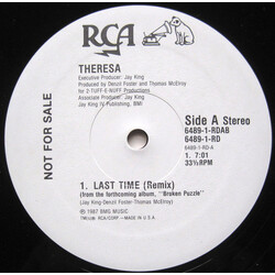 Theresa Last Time USED VINYL 12INCH 33 S RPM PROMO