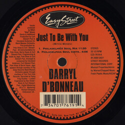 Darryl D'Bonneau Just To Be With You VINYL 12" USED