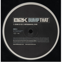 B2K Bump That USED VINYL 12INCH PROMO 33 S RPM