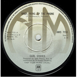 Carl Graves Baby Hang Up The Phone USED VINYL 7INCH 45 RPM SINGLE STEREO
