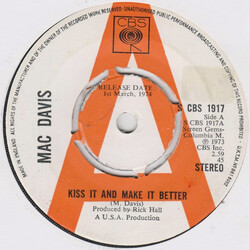 Mac Davis Kiss It And Make It Better USED VINYL 7INCH 45 RPM SINGLE PROMO STEREO