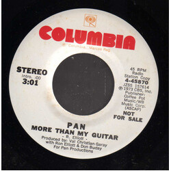 Pan (26) More Than My Guitar USED VINYL 7INCH PROMO STEREO MONO