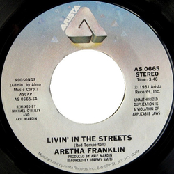 Aretha Franklin Livin' In The Streets / There's A Star For Everyone Vinyl 7" USED