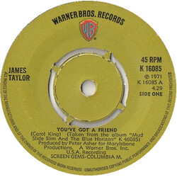 James Taylor (2) You've Got A Friend USED VINYL 7INCH 45 RPM SINGLE