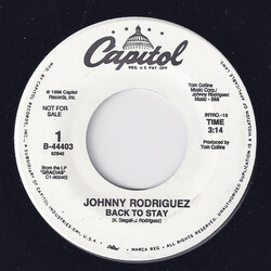 Johnny Rodriguez (4) Back To Stay USED VINYL 7INCH 45 RPM PROMO