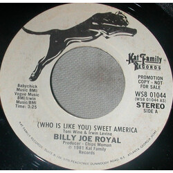 Billy Joe Royal (Who Is Like You) Sweet America USED VINYL 7INCH 45 RPM PROMO