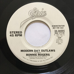 Ronnie Rogers Modern Day Outlaws USED VINYL 7INCH 45 RPM SINGLE PROMO STEREO