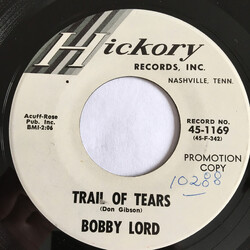 Bobby Lord Trail Of Tears USED VINYL 7INCH SINGLE PROMO