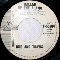 Bud And Travis Ballad Of The Alamo USED VINYL 7INCH 45 RPM PROMO